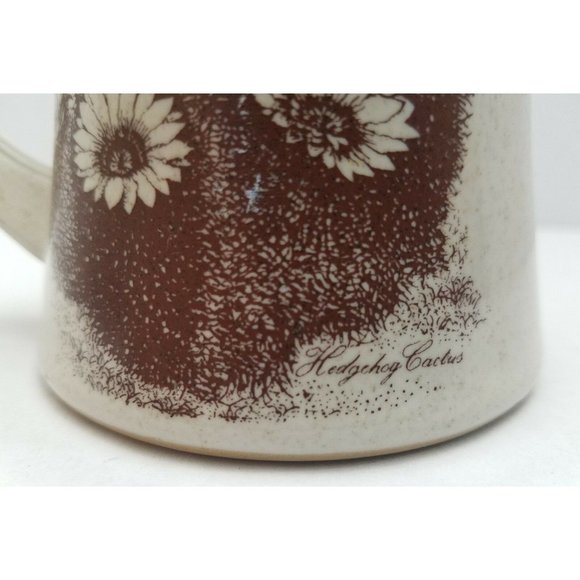Noritake Desert Flowers Mini Pitcher Stoneware 8341 Vintage 4" Hedgehog Cactus - Picture 7 of 9